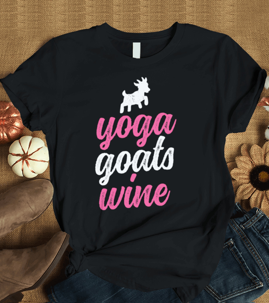 Yoga Goats Wine Zen Meditation Class Women T-Shirt