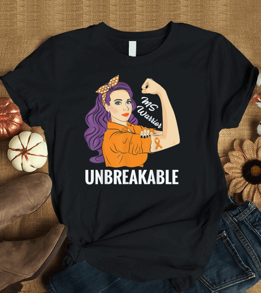 MS Warrior Unbreakable Multiple Sclerosis Awareness T-Shirt