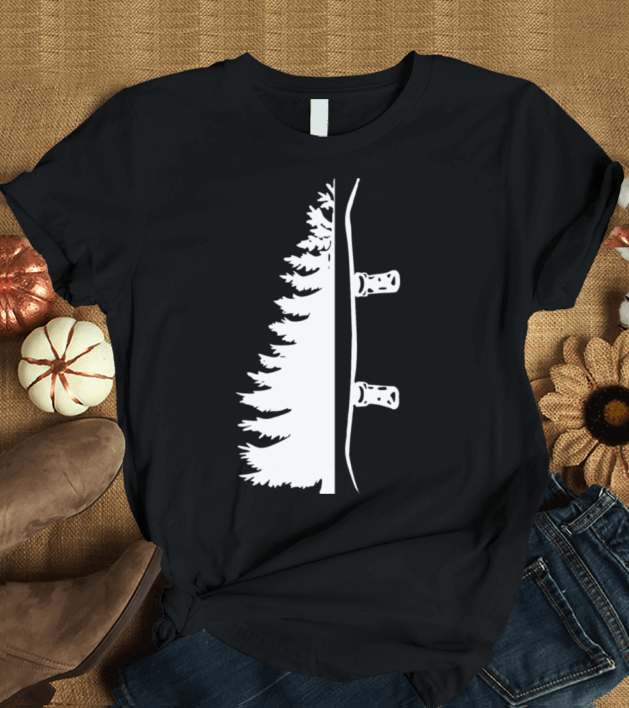 Snowboard Pine Tree Snowboarding Boarder T-Shirt