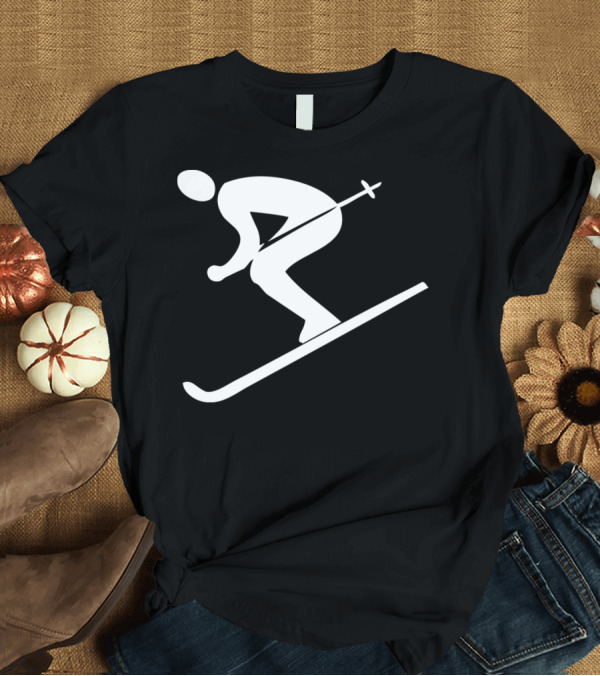 T-Shirt: Downhill Skiing Silhouette Skiinguizhp T-Shirt Downhill Skiing Silhouette Skiinguizhp T-Shirt