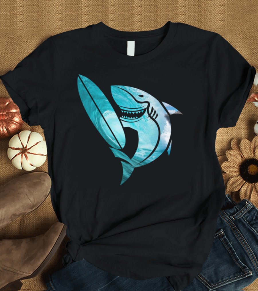 Surf Shark Wave Surfboard Adventure T-Shirt
