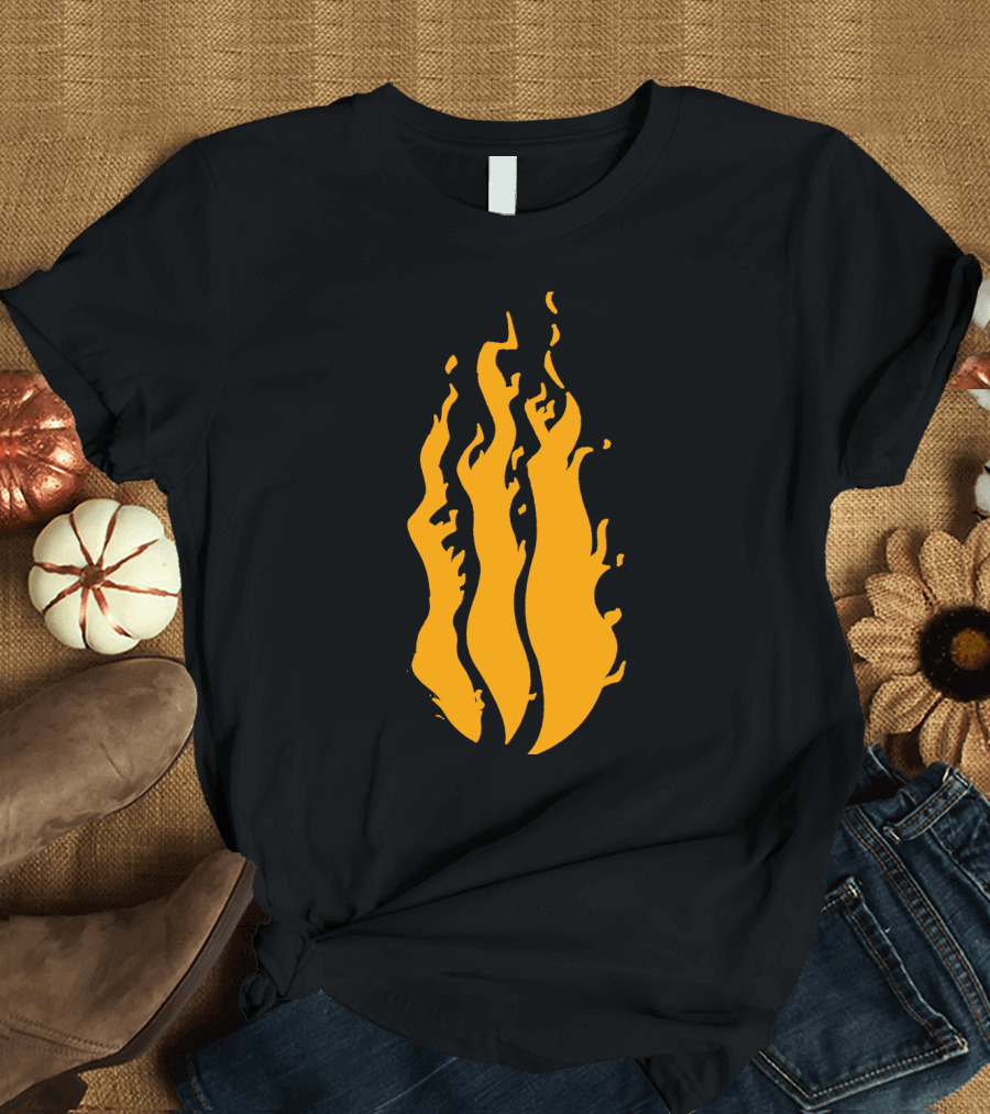 Preston Fire Logo Orange Flames T-Shirt