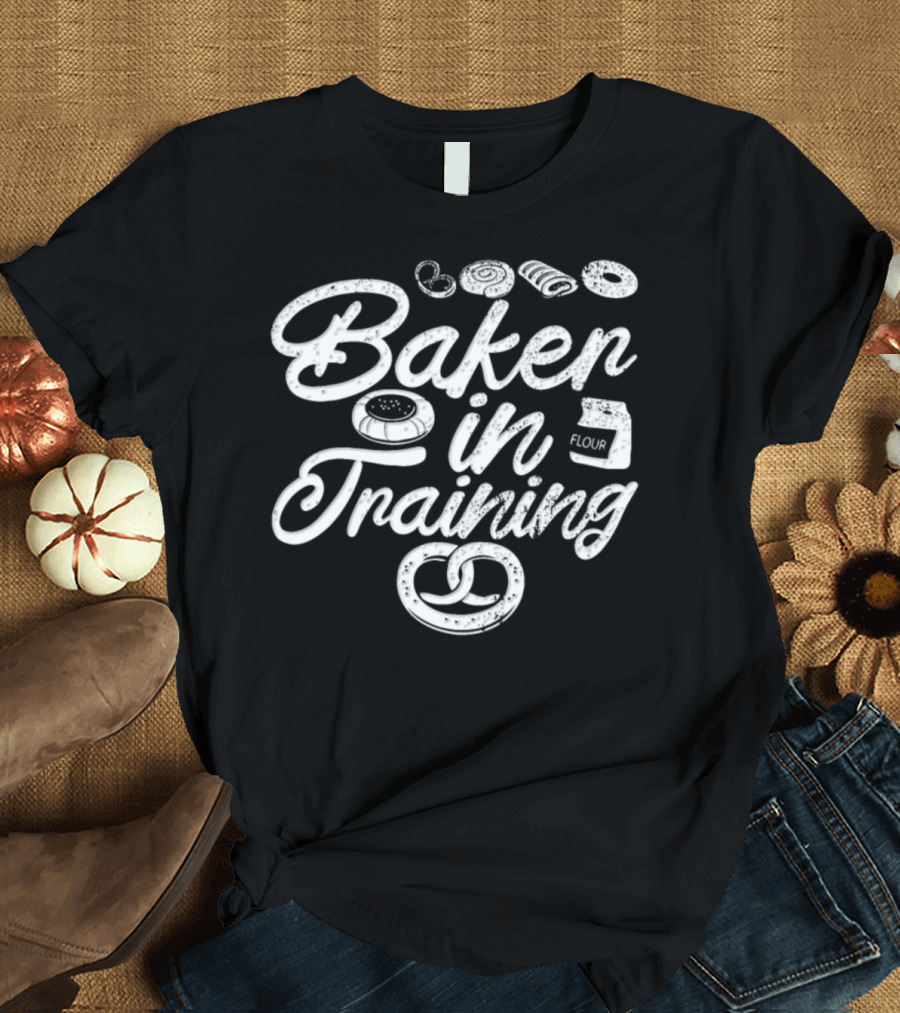 Baker In Training with Pastries and Flour Bag T-Shirt