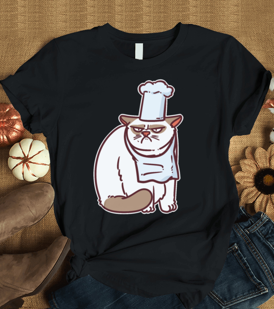 Baker Bread Bakery Confectioner Rolls Bread Cat Chef Hat T-Shirt