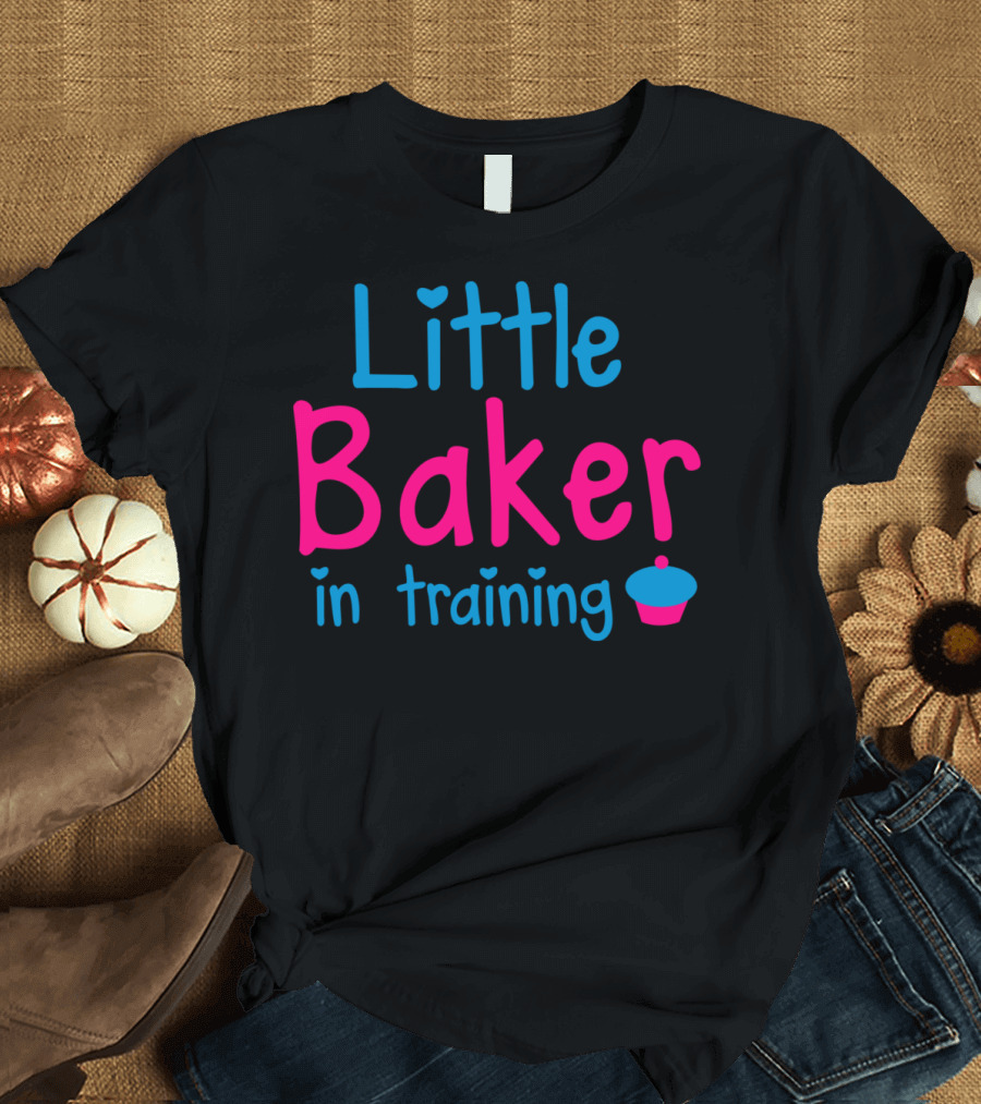 Little Baker in Training with Cute Cupcake T-Shirt