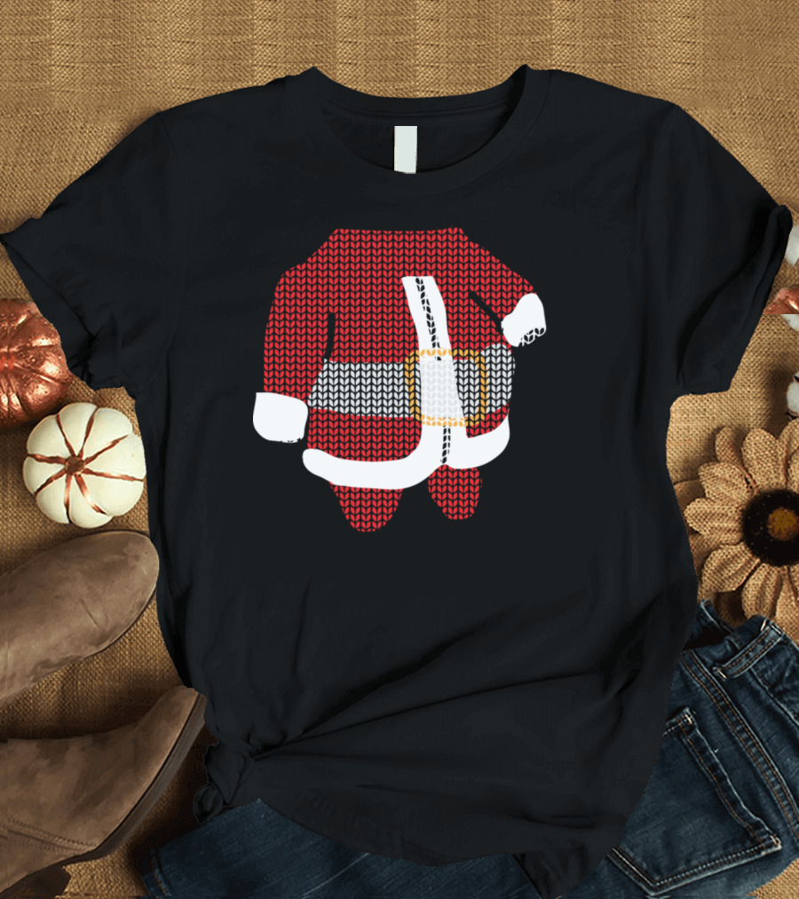 Santa Knit Sweater Pattern Costume T-Shirt