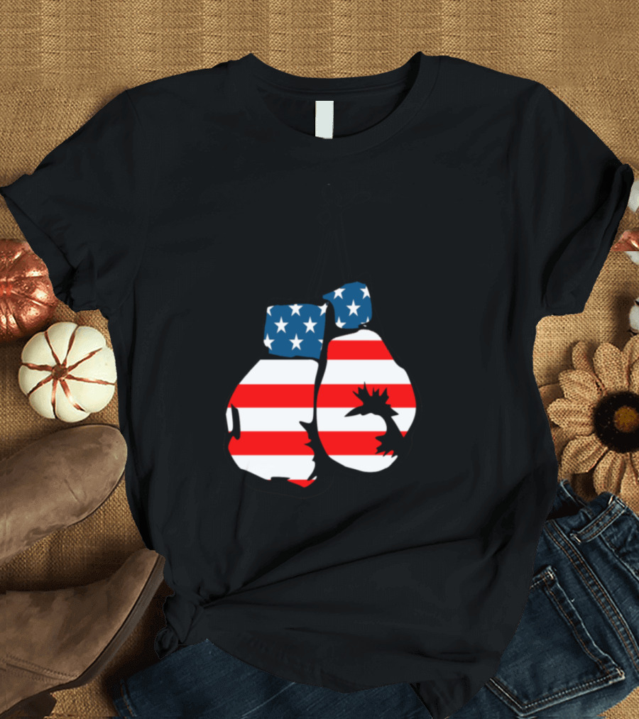 America Boxing Gloves United States Flag T-Shirt
