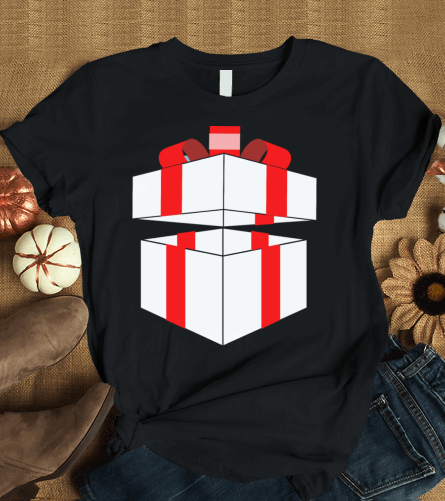 Gift Box Red Ribbon 3D T-Shirt