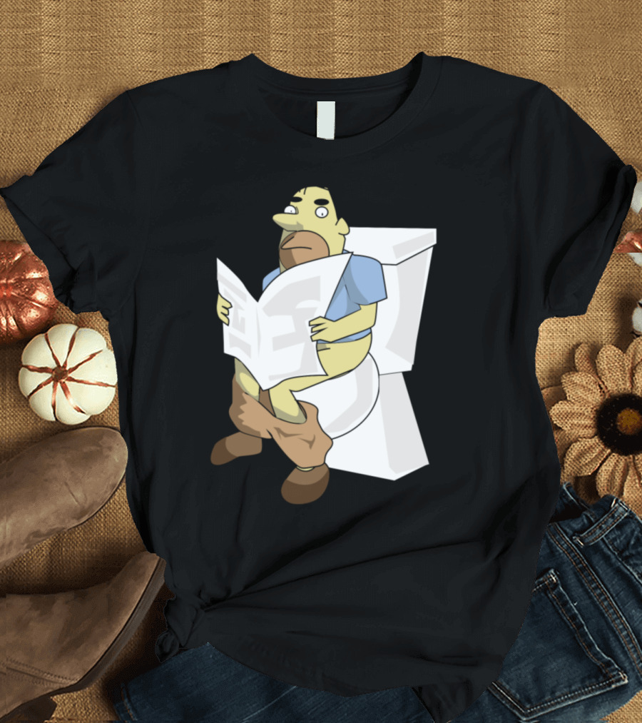 Books Reader Toilet Humor Cartoon Lesen Lernen181 T-Shirt