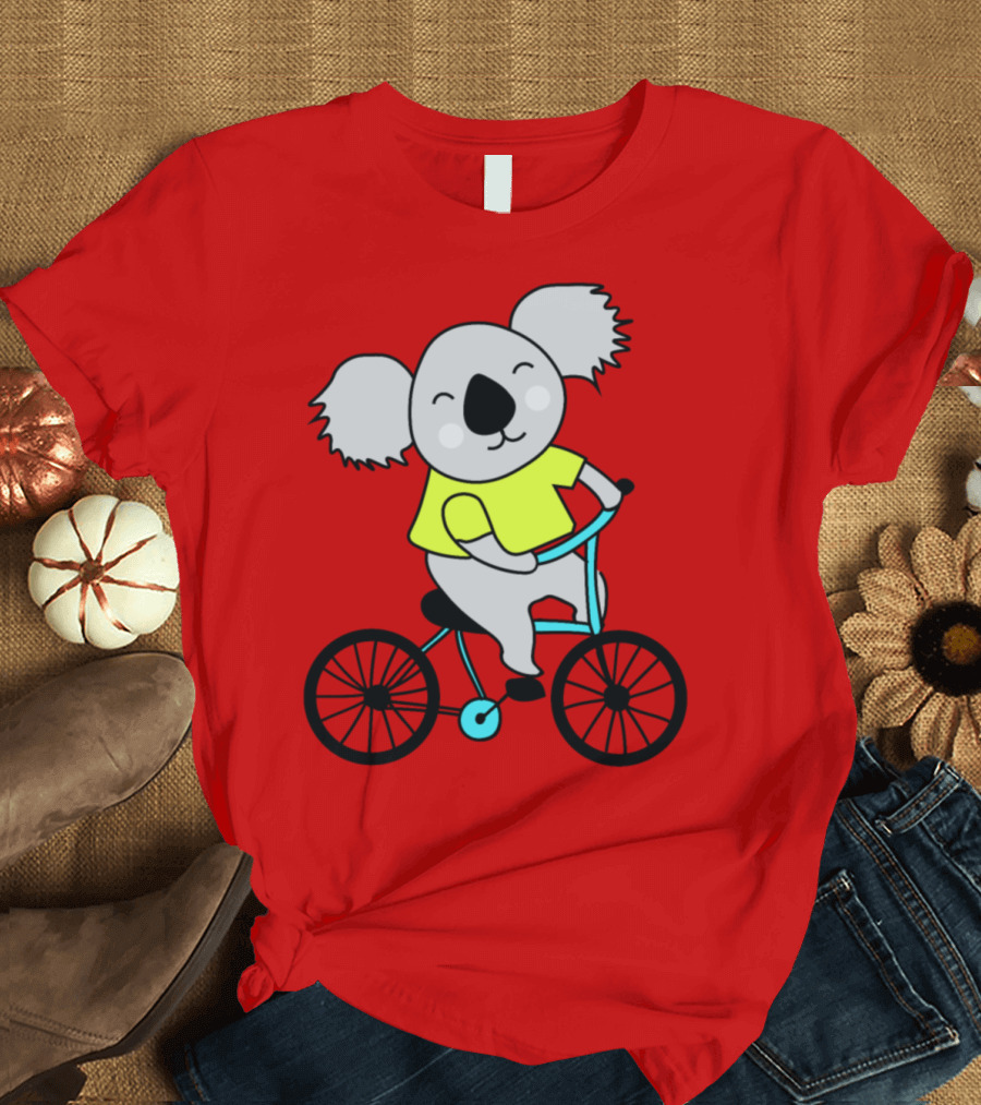 Bicycle With Koalas Bear Cycle Adventure T-Shirt
