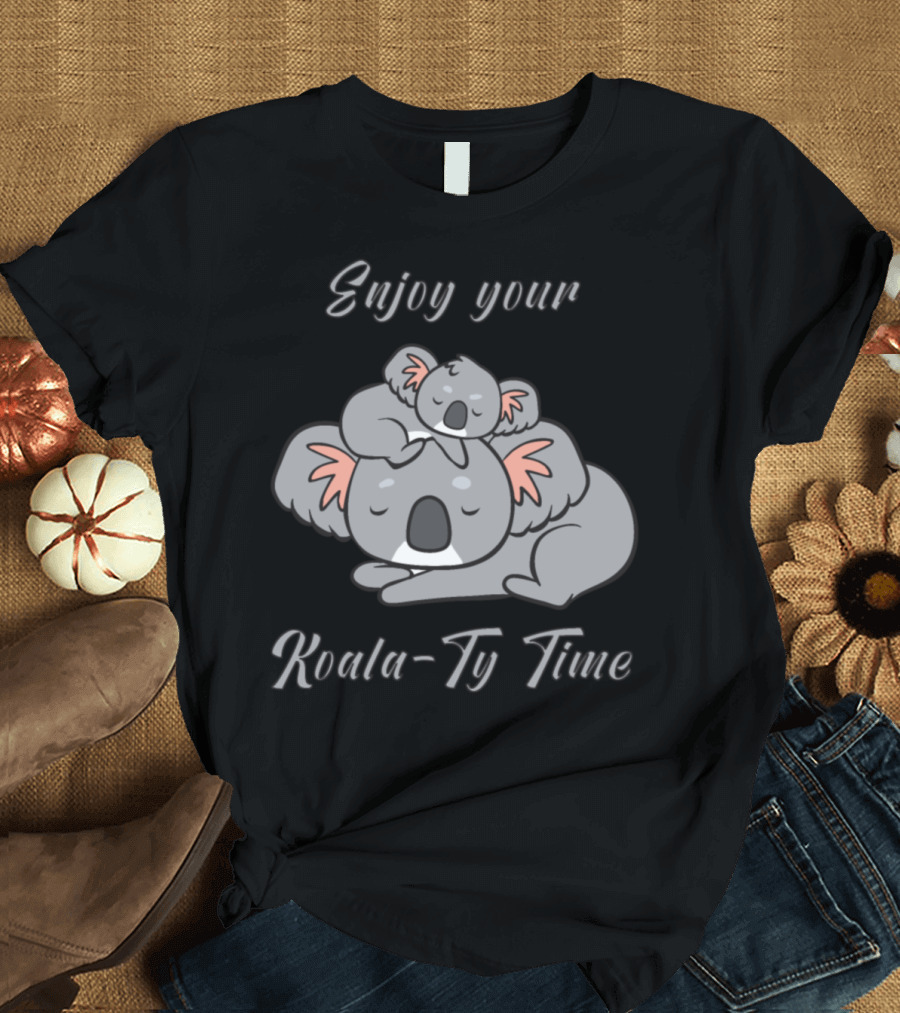 Enjoy Your Koala-Ty Time with Cute Sleeping Koalas T-Shirt