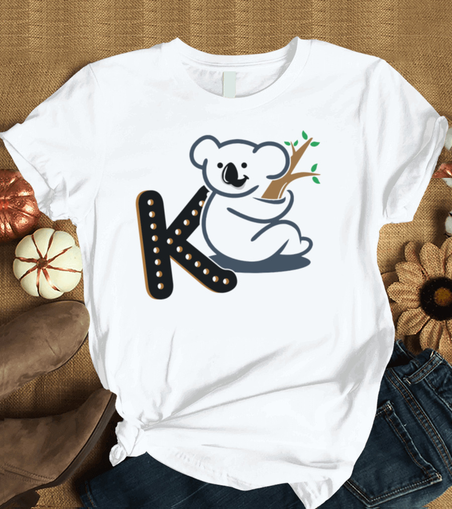 K Is For Koala Cute Tree Hugging T-Shirt