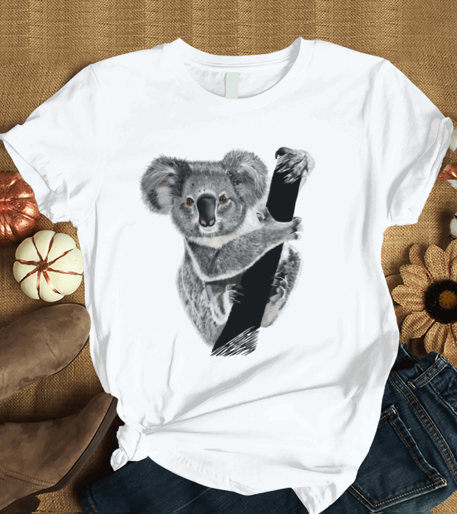 Koala Climbing Tree Branch T-Shirt