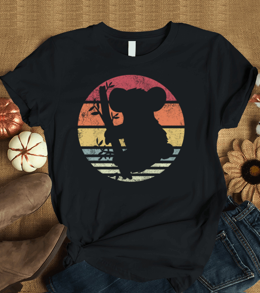 Koala Koala Beareefng Retro Silhouette Sunset T-Shirt