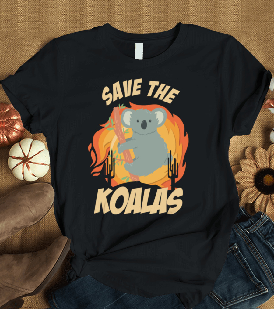 Save the Koalas Rainforest Fire Conservation T-Shirt