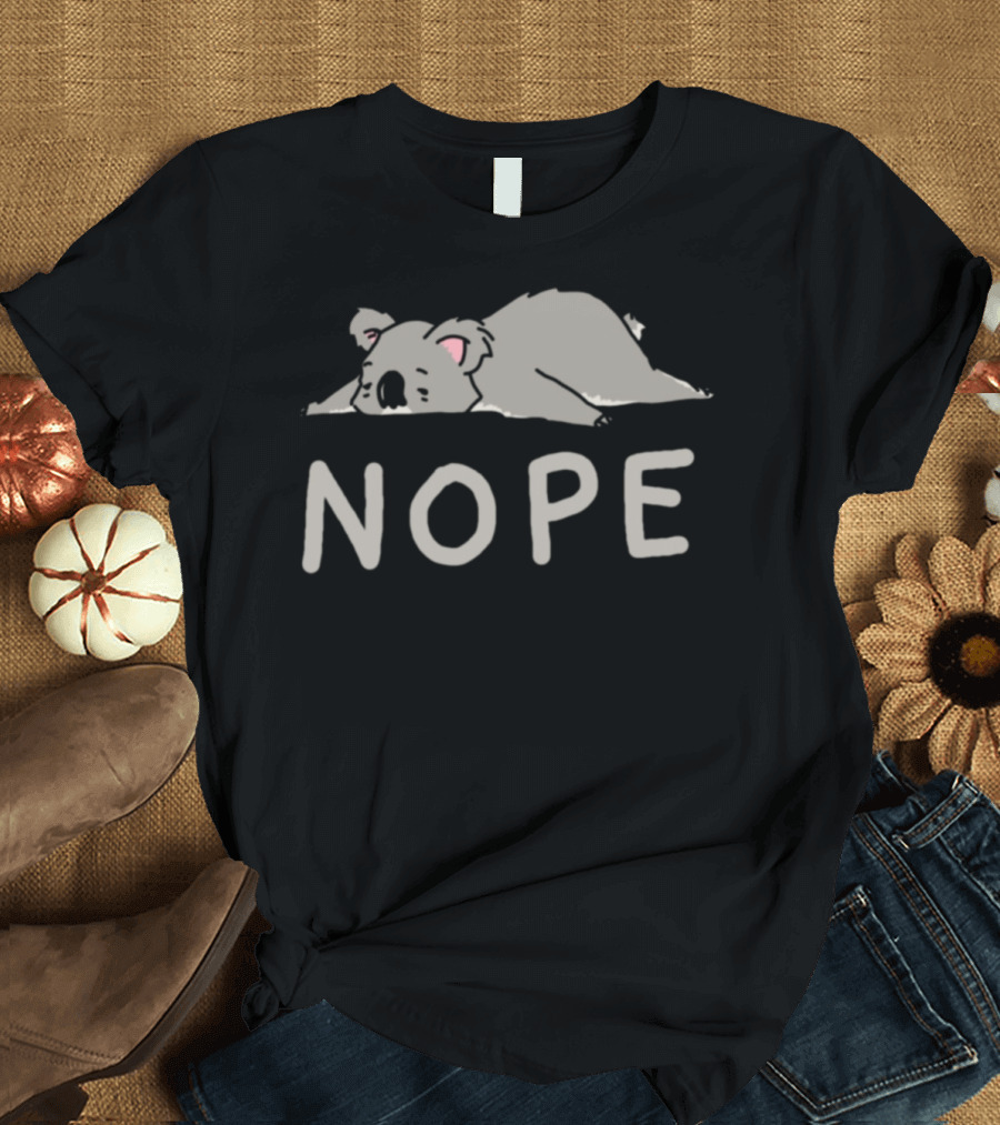 Nope Koala Sleeping T-Shirt