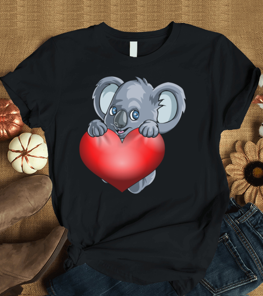 Valentine Koala Heart Hug T-Shirt