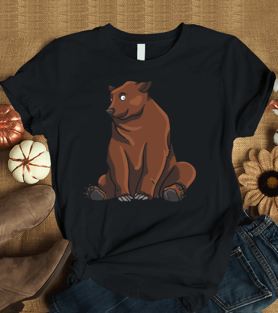 Bear Browns Bear Bears Funny Sweet Brown Bear White Eyes T-Shirt
