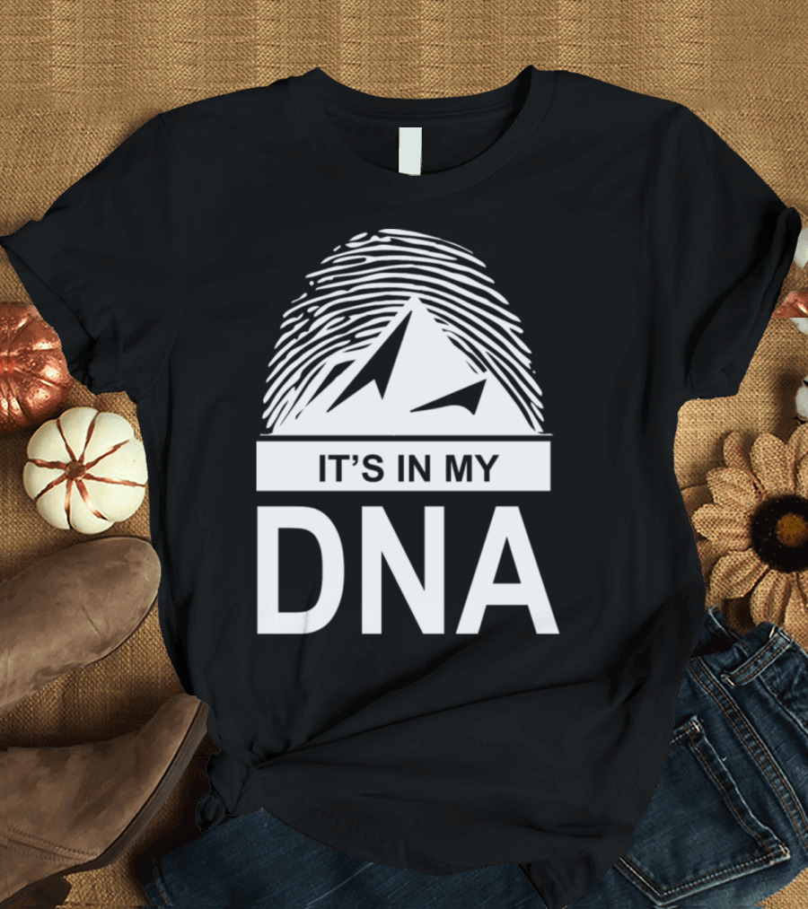 It's in My Climber DNA Fingerprint Mountain T-Shirt