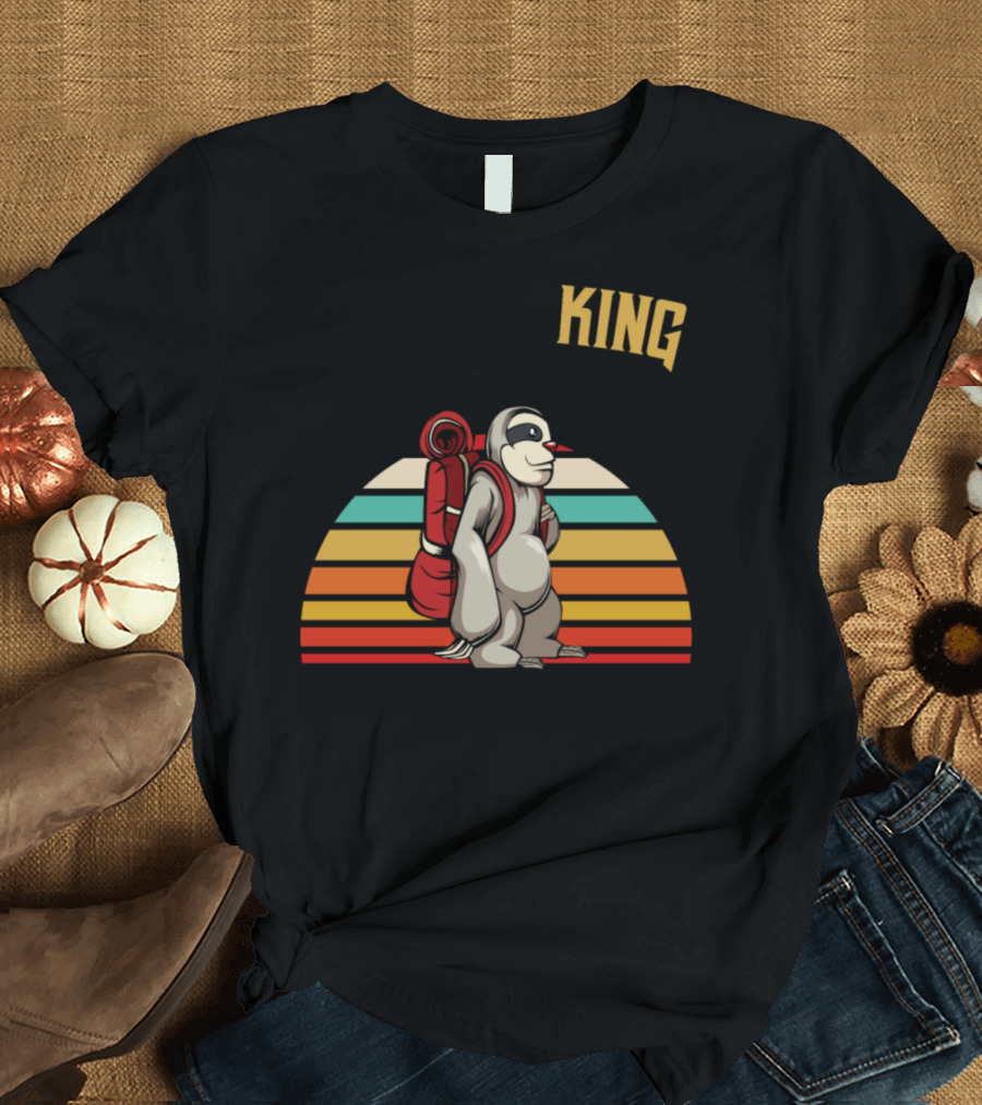 Sloth Hiking Team We Will Get There When We Get There Funny Sayings Puns T-Shirt