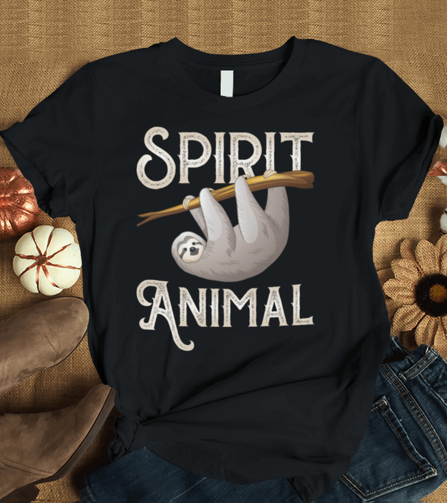 Spirit Animal Sloth Lover Hanging Sloth T-Shirt