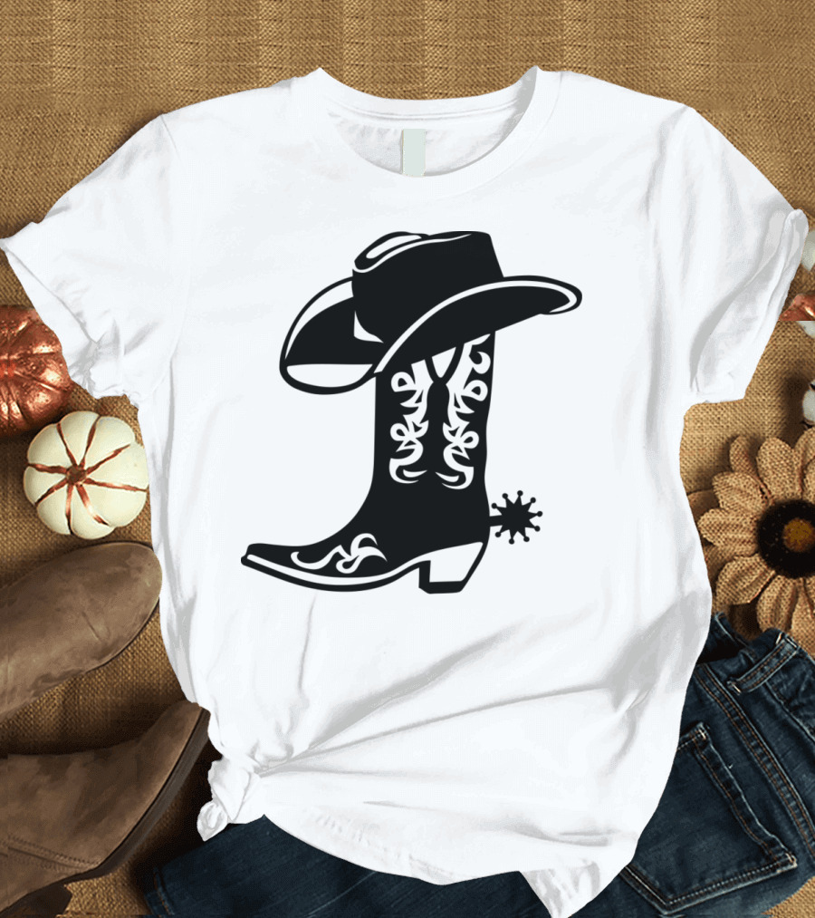 Cowboy Boot with Western Hat and Spur T-Shirt