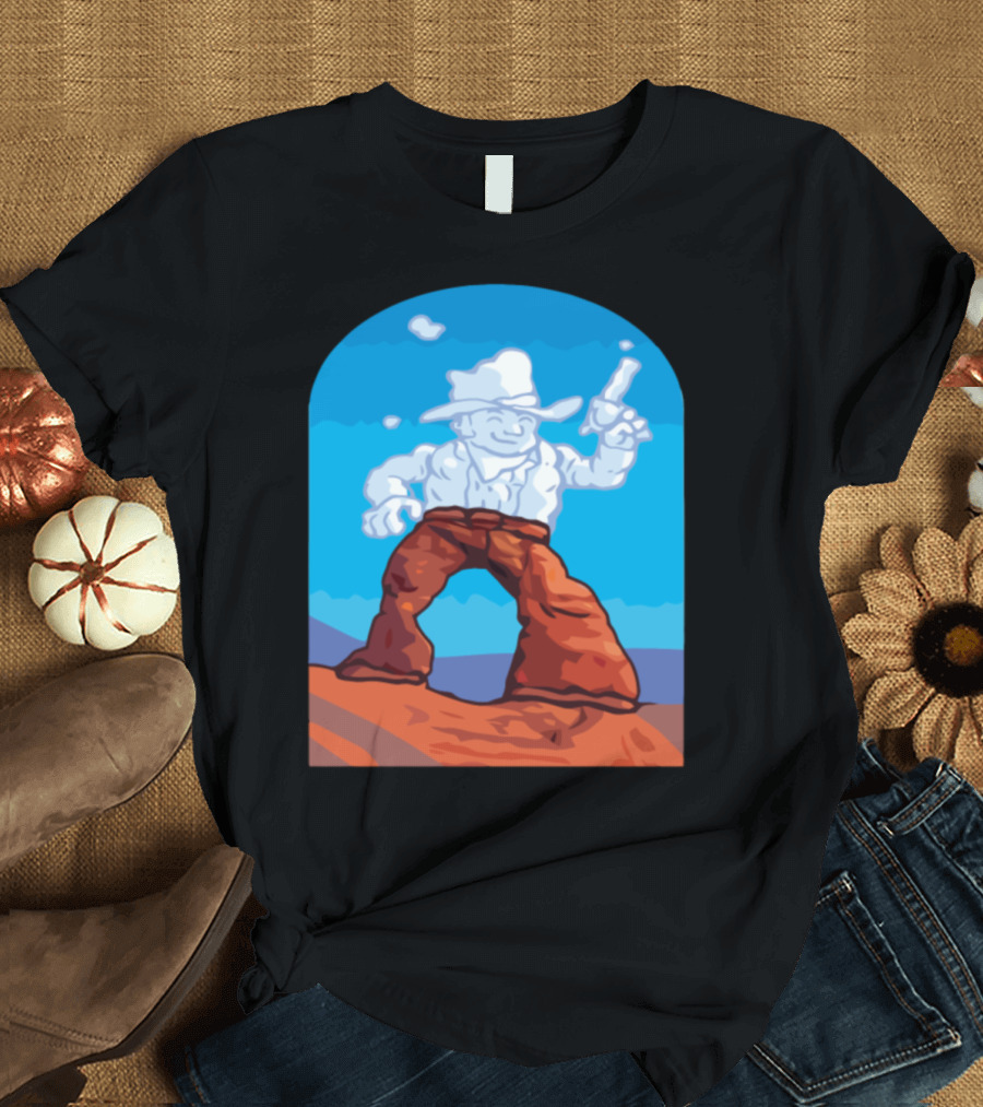 Cloud Cowboy Overarching in Desert Vista T-Shirt