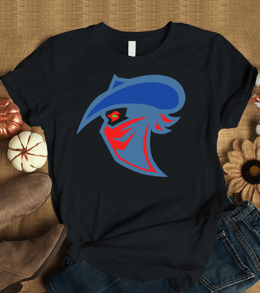 Cowboy Masked Bandits Logo Blue Hat Red Mask T-Shirt