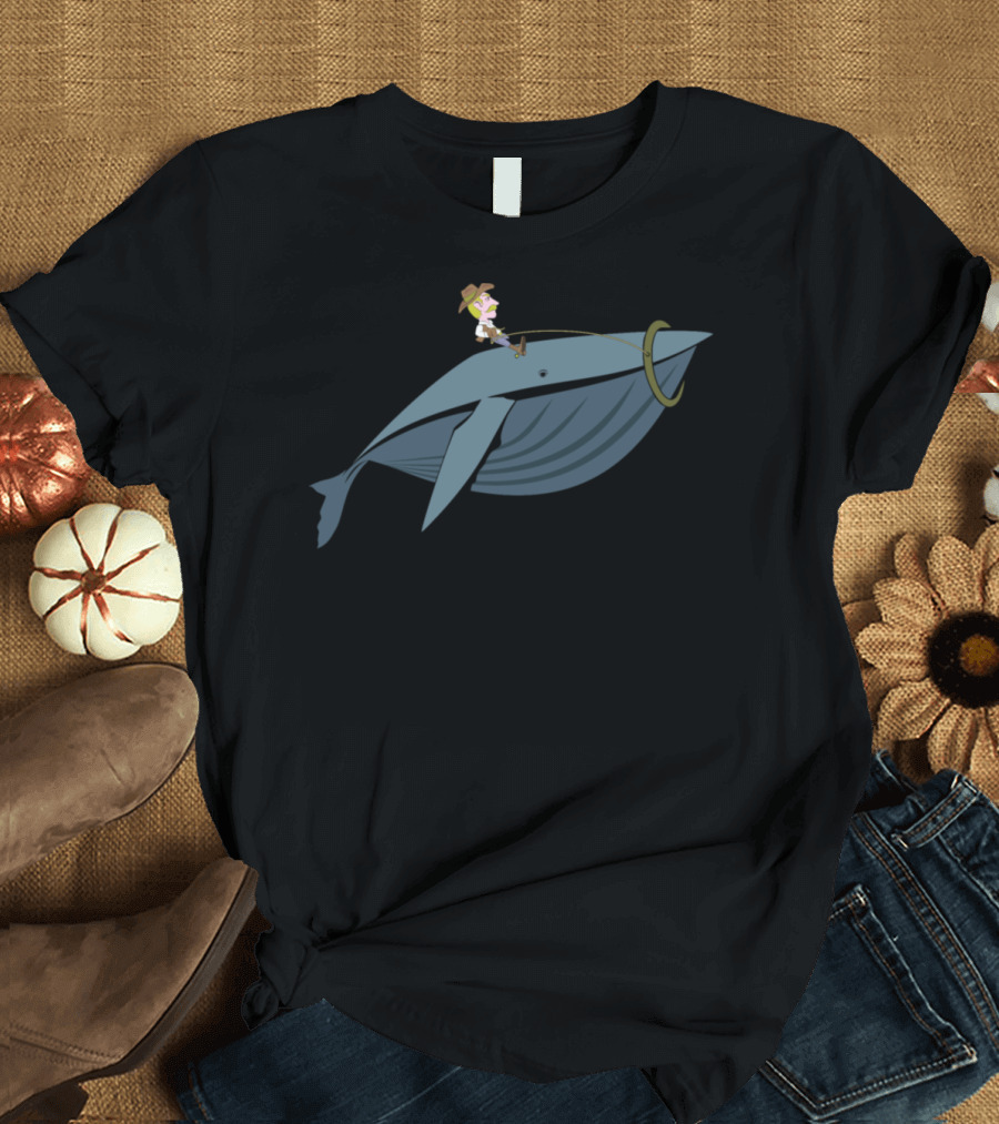 Cowboy Riding Whale Adventure T-Shirt