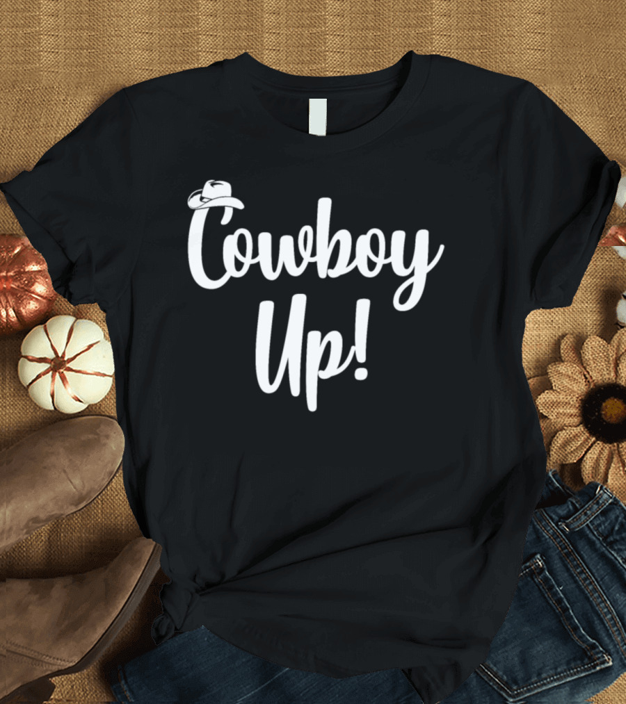 Cowboy Up Western Texas Urban Hat T-Shirt