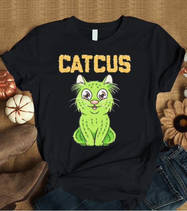 T-Shirt: Catcus Cute Funny Cactus Cat Pun T-Shirt Catcus Cute Funny Cactus Cat Pun T-Shirt