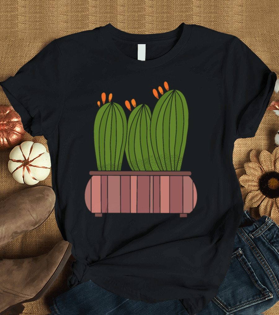 Cactus Group Of Friends Potted Trio T-Shirt