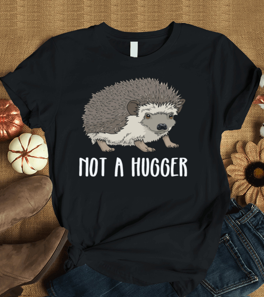 Hedgehog Not A Hugger Introvert Cactus Cute T-Shirt