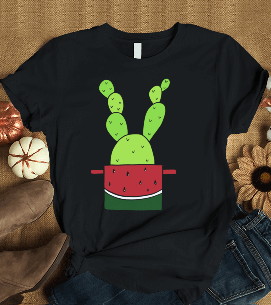 Watermelon Cactus Pot T-Shirt