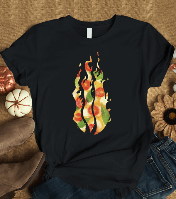T-Shirt: Preston Loves Pizza Fire Pepperoni Tomato T-Shirt Preston Loves Pizza Fire Pepperoni Tomato T-Shirt