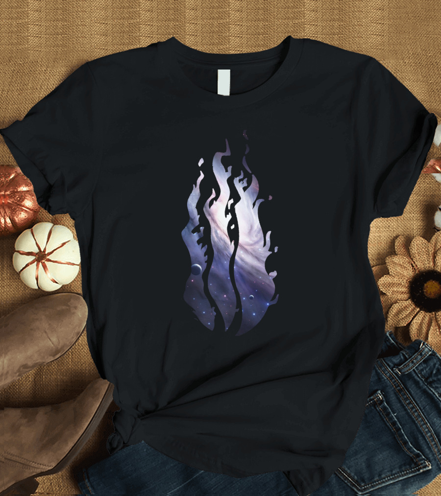 Preston The Galaxy Fire Flames Cosmic T-Shirt