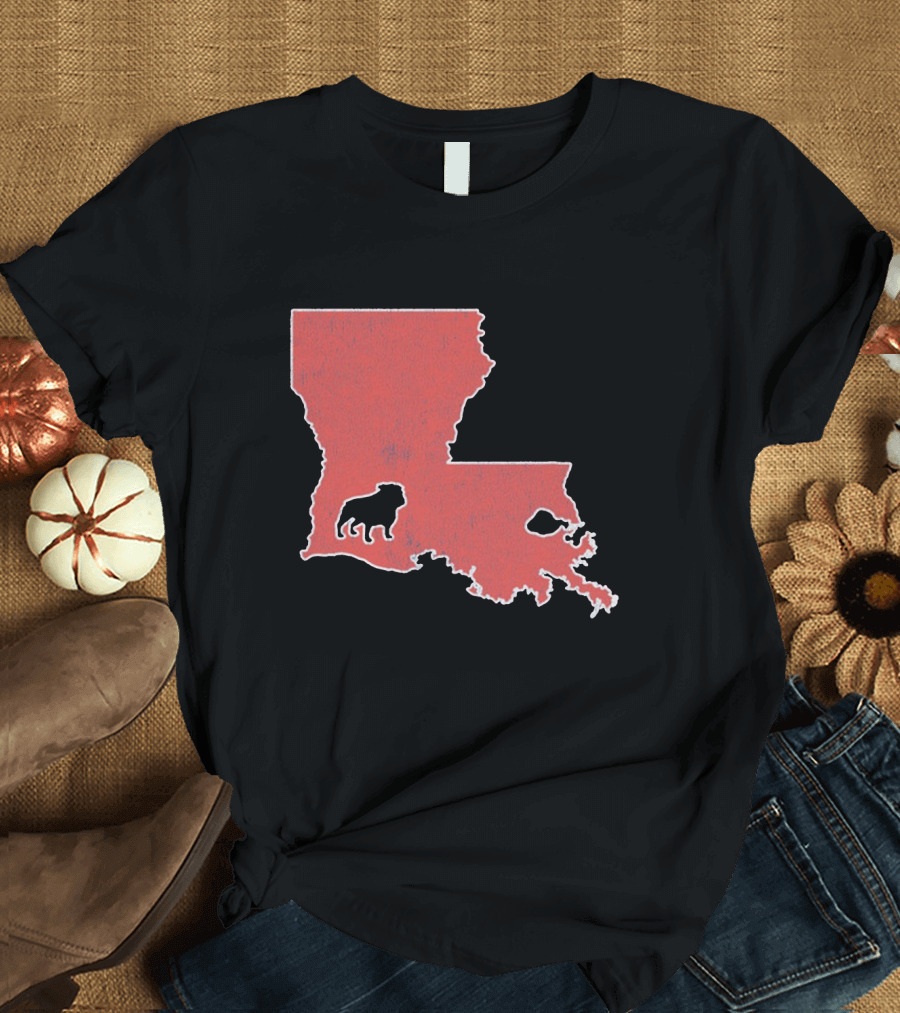 Louisiana Tech Bulldogs Football Red State T-Shirt