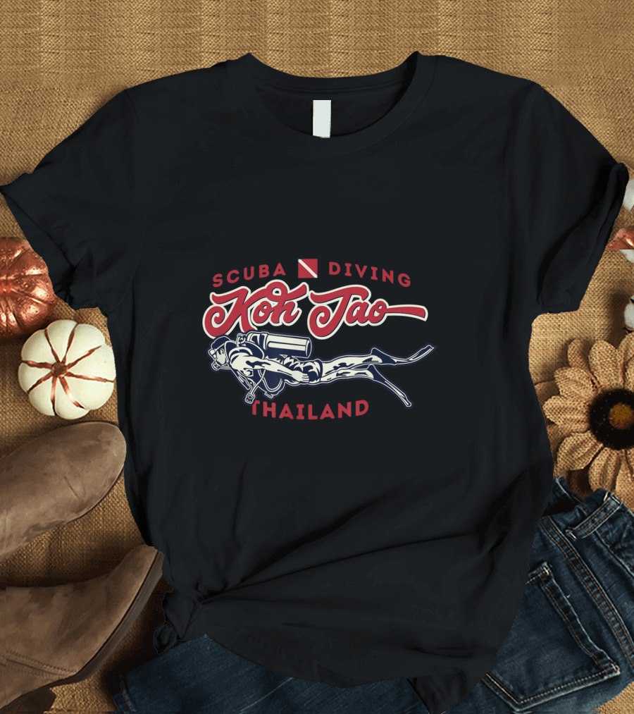 Scuba Diving Koh Tao Thailand Diver Flag T-Shirt