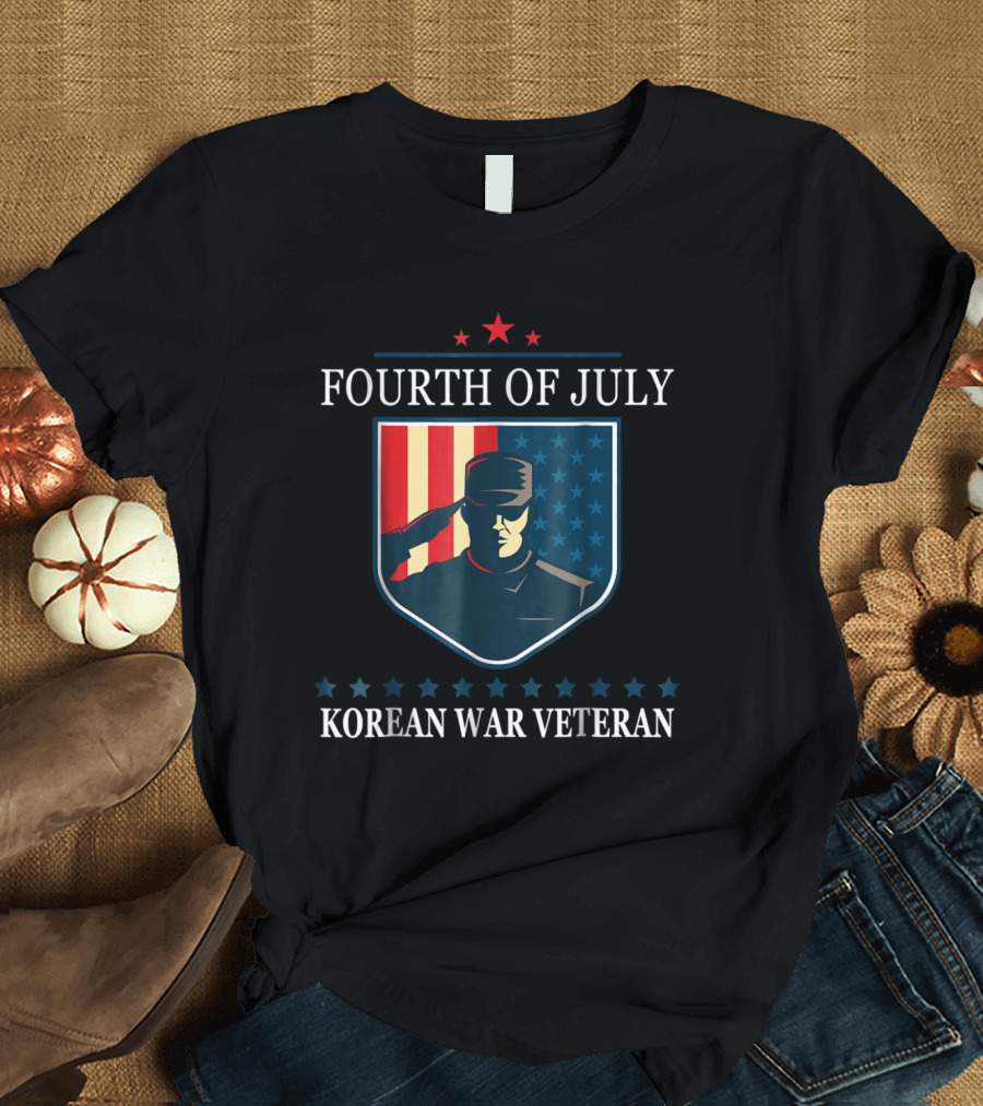 Fourth of July Korean War Veteran Military Soldier Patriotic T-Shirt