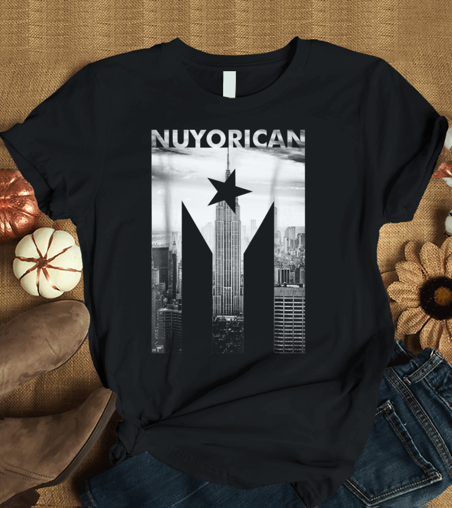 Nuyorican Puerto Rican Flag Empire State Building Skyline T-Shirt