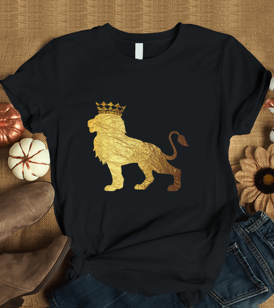 Golden King Lion with Crown T-Shirt