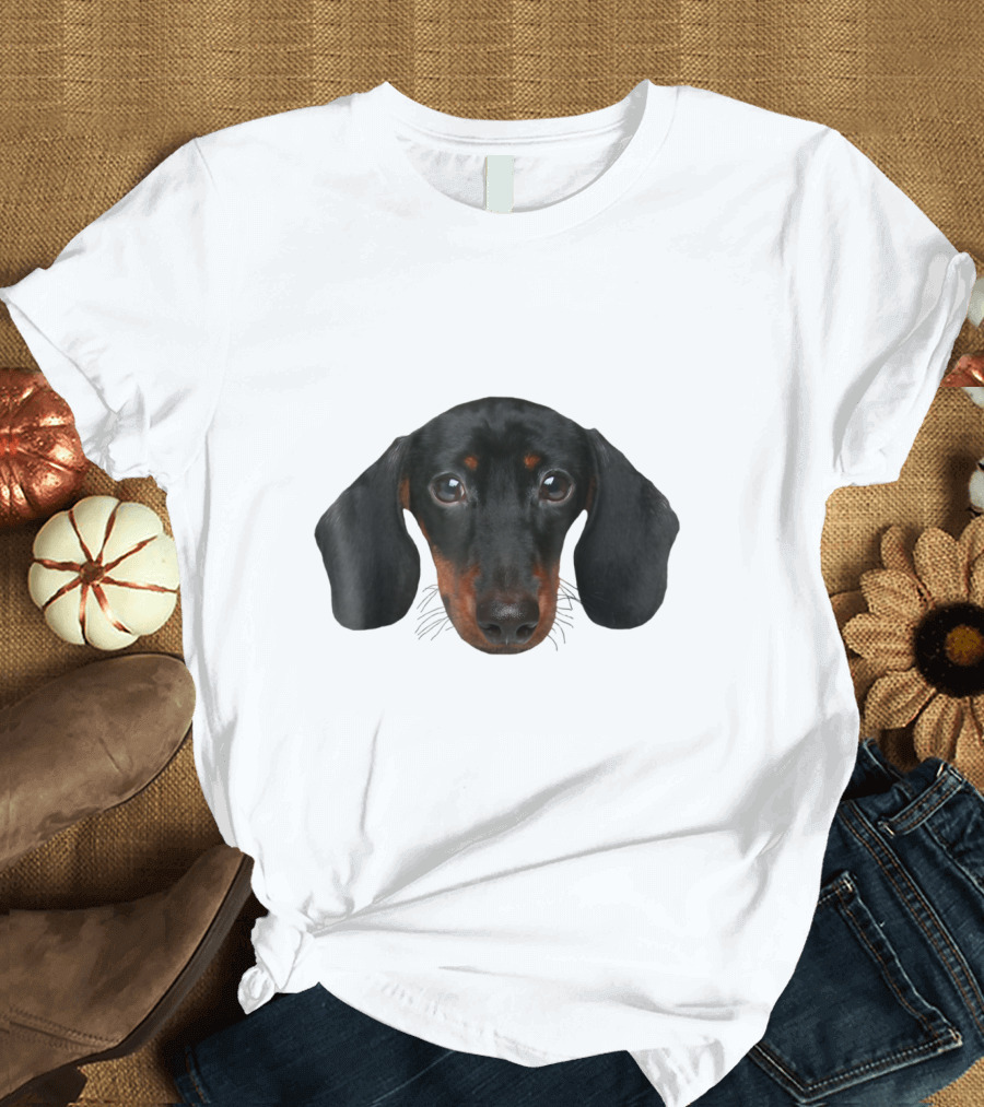 Dachshund Wiener Dog Face Novelty T-Shirt