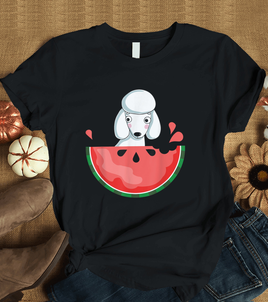 Watermelon Poodle Summer Delight T-Shirt