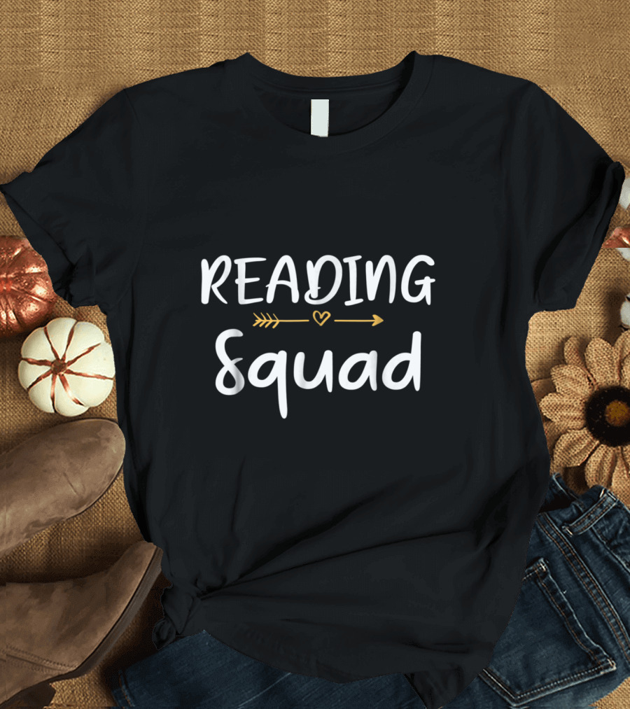 Reading Squad Arrow Heart Teacher Appreciation T-Shirt