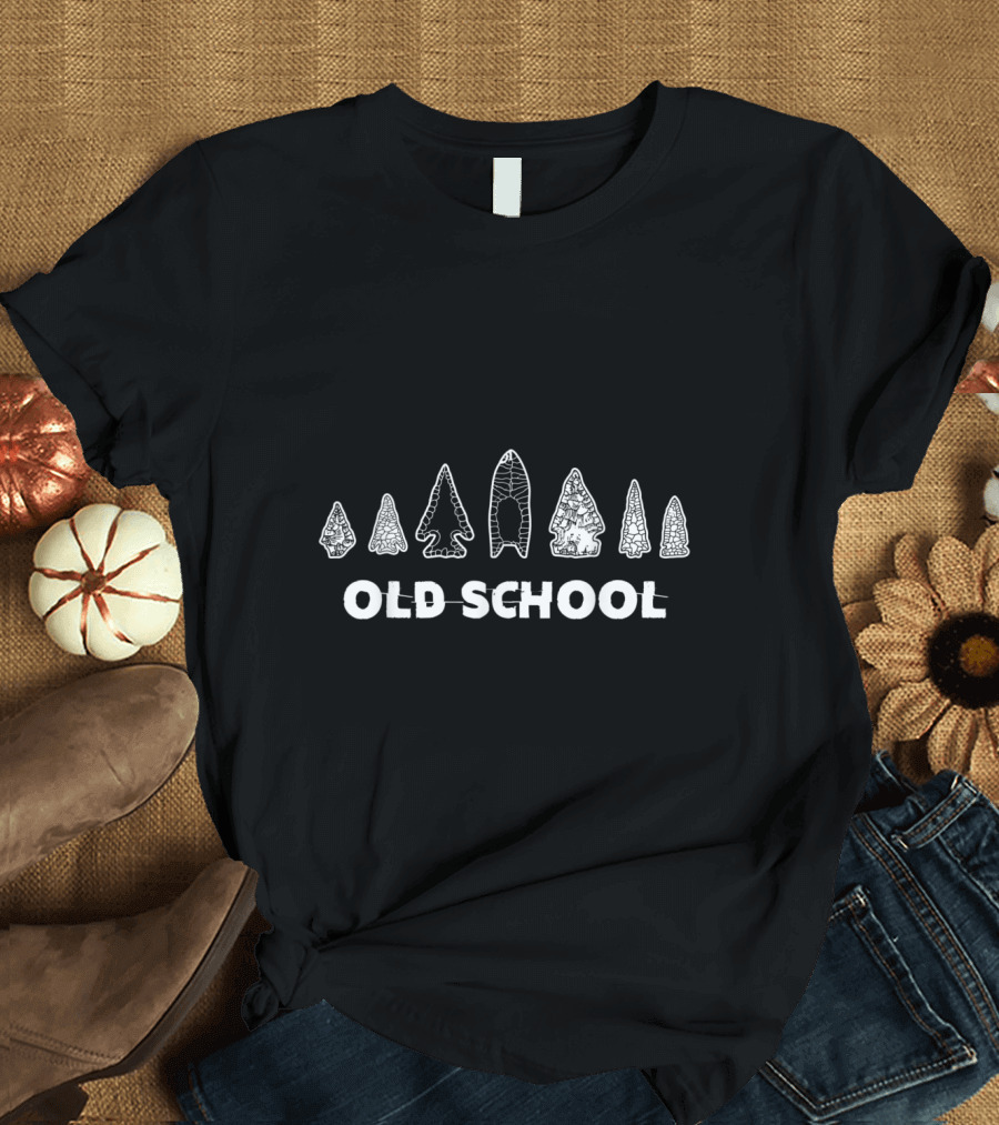 Old School Arrowhead Collection Vintage Bow Hunting Archery T-Shirt