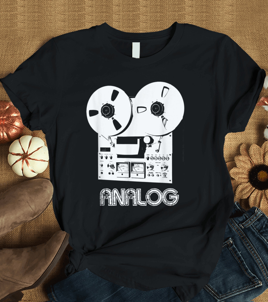 Analog Reel to Reel Tape Recorder Graphic Icon T-Shirt