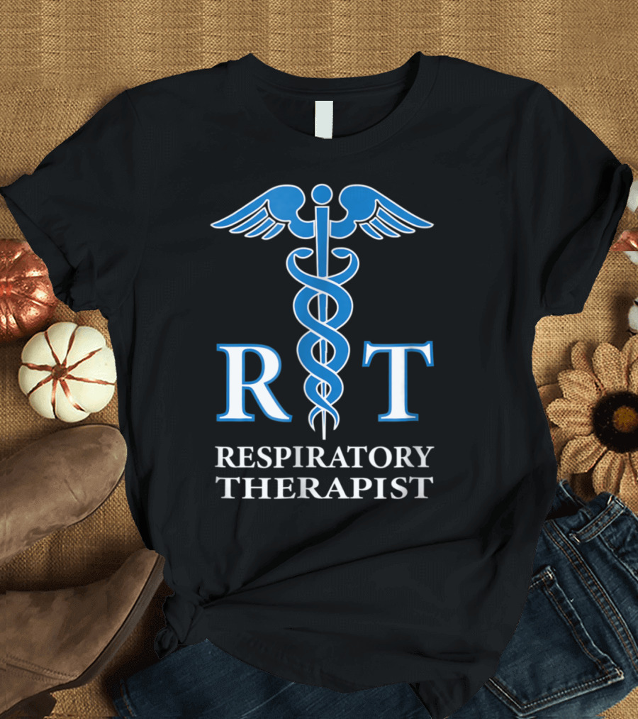 RT Respiratory Therapist Medical Symbol Caduceus T-Shirt