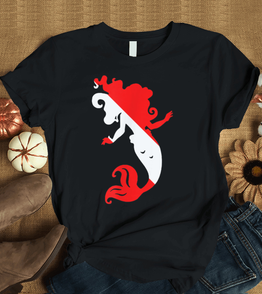 Mermaid Scuba Diving Flag T-Shirt