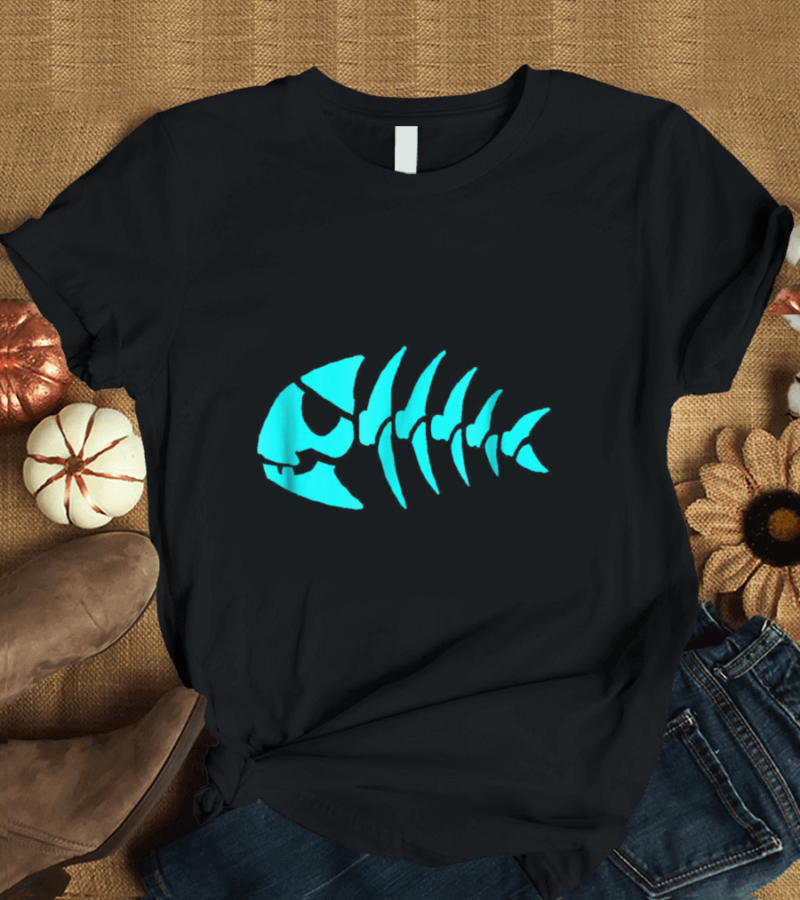 Pastafarian Jolly Pirate Fish Skeleton T-Shirt