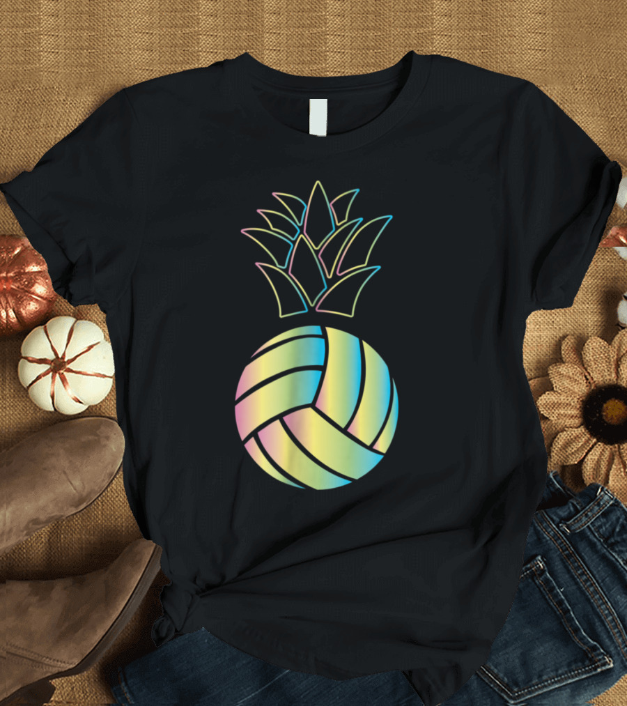 Rainbow Volleyball Pineapple Fusion T-Shirt